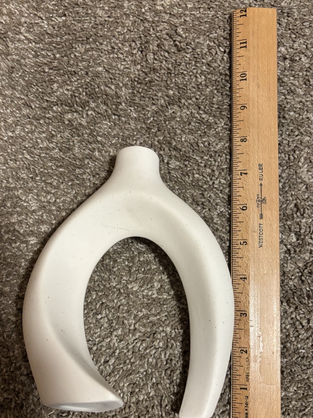 White Abstract Ceramic-Style Vase Set - Picture 5 of 6